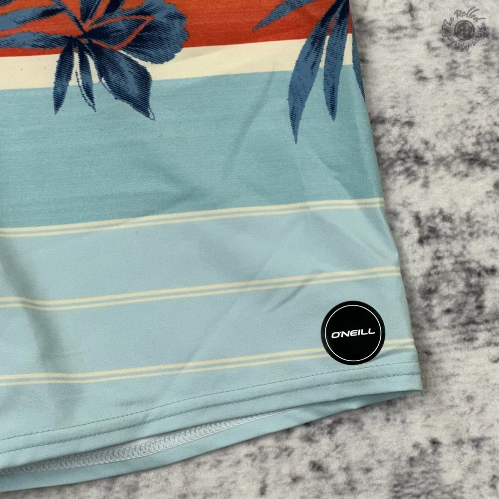 NWT O'Neill Hyperfreak Board Shorts‎ 30 Navy Orange Blue Knee Length 20